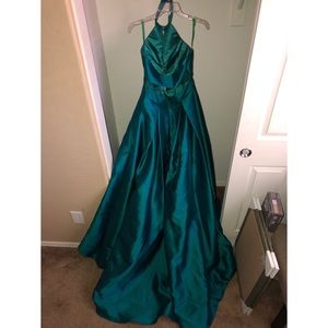 CAMILLE LA VIE HALTER PROM DRESS FORMAL DRESS